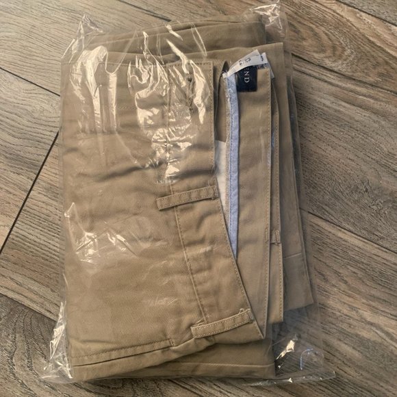 NWT LANDS' END MEN'S BLEND PLAIN FRONT CHINO PANTS KHAKI 36 - Picture 5 of 7